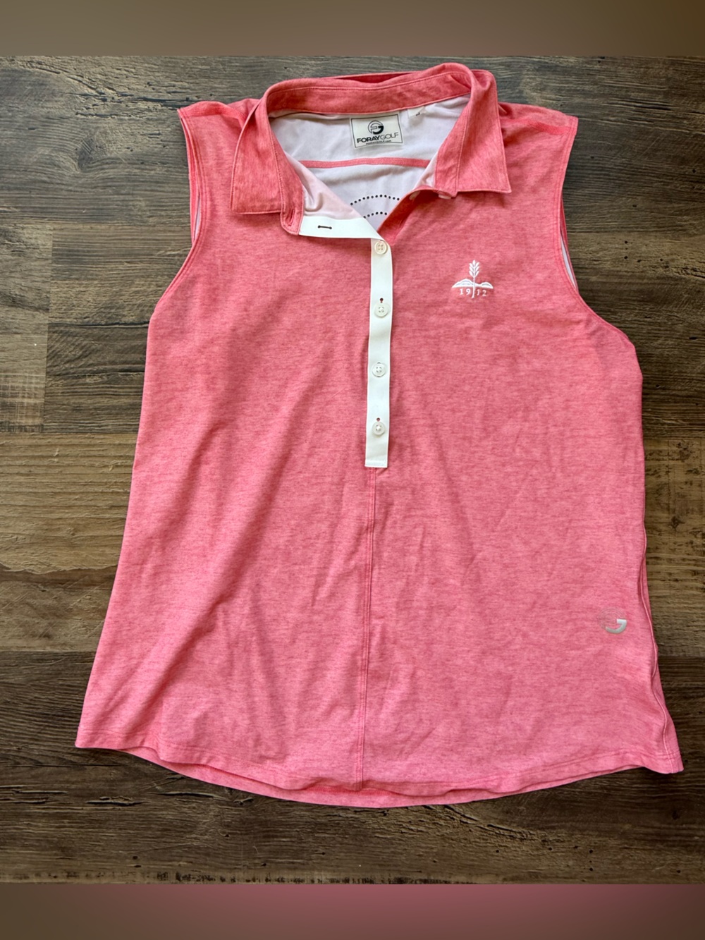 Pink Foray Golf Polo Sleeveless Top
